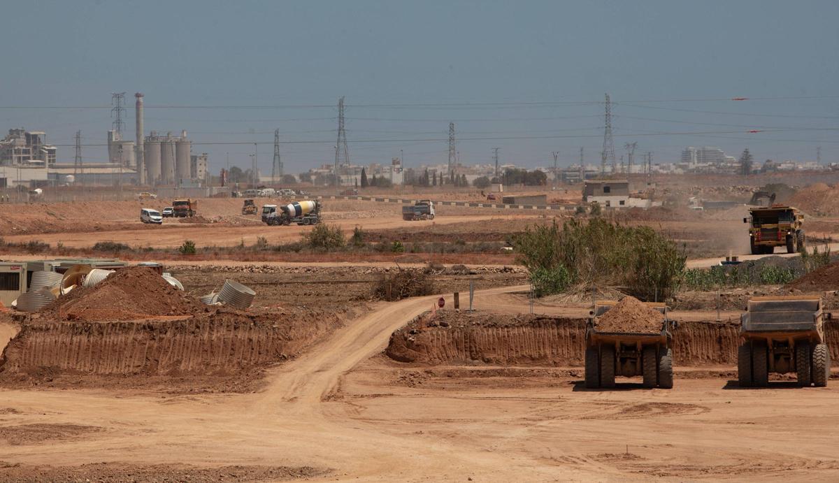 Trabajos de infraestructuras de la planta de Volkswagen.