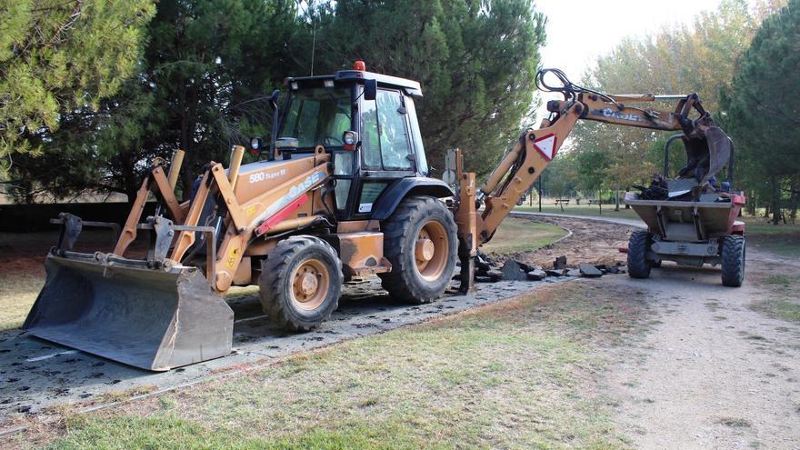 Así son las obras en los carriles bici de La Aldehuela de Zamora