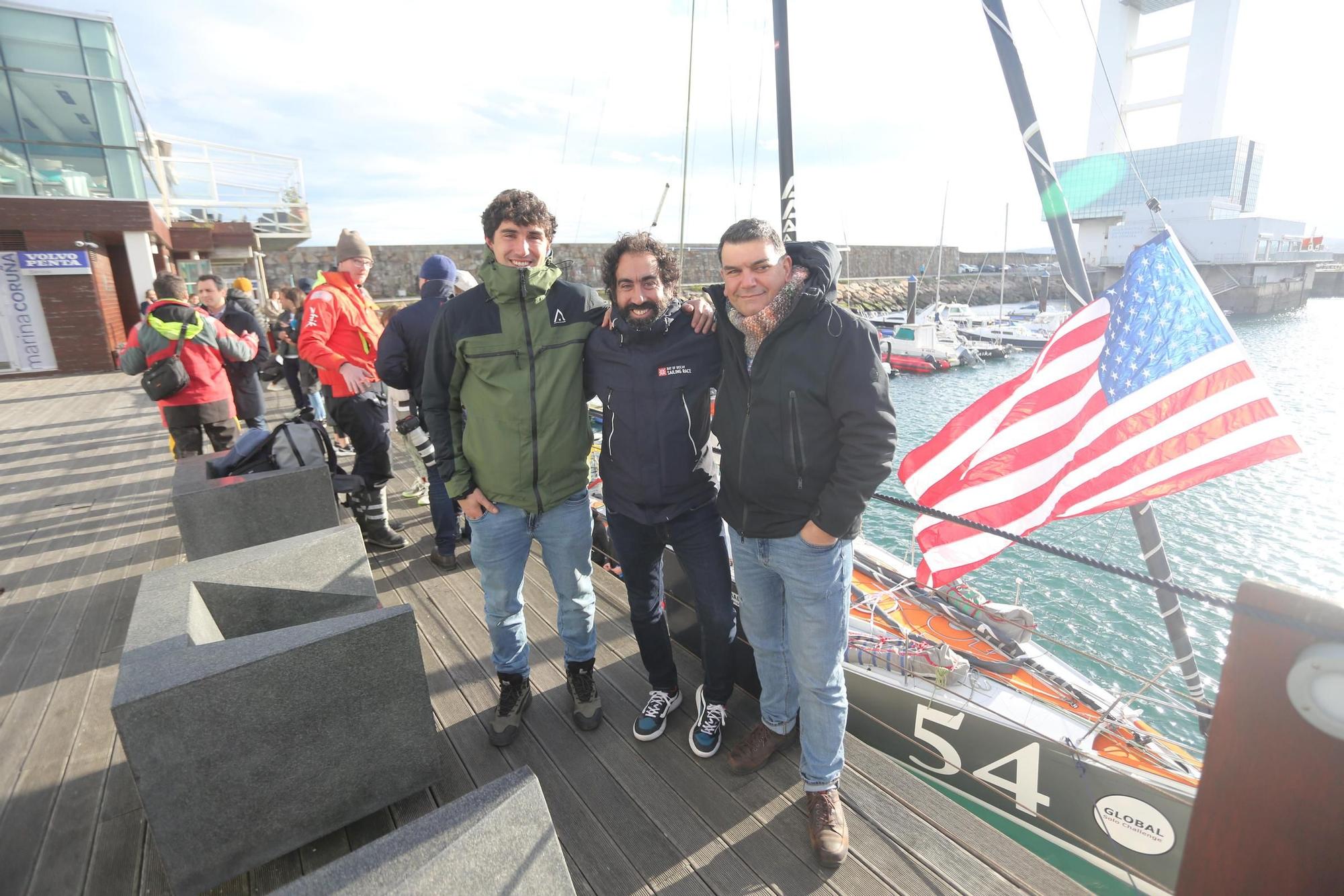 Cole Brauer llega a A Coruña tras dar la vuelta al mundo en solitario