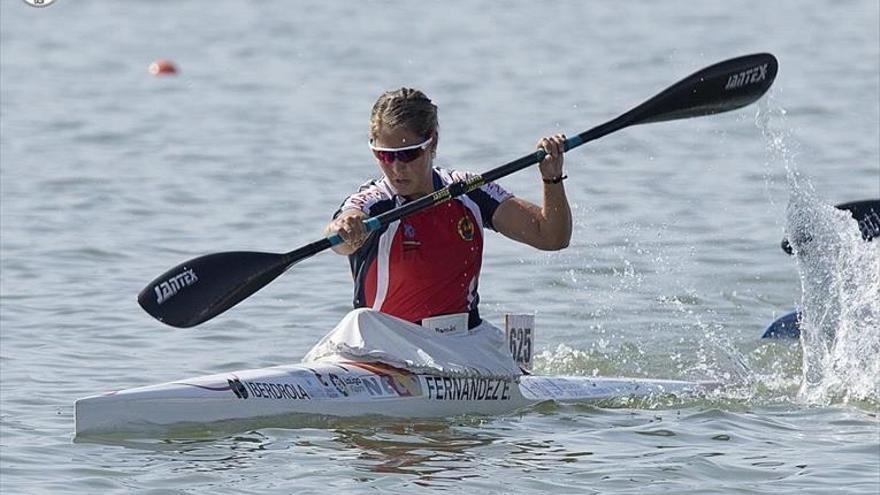 Estefanía Fernández, en el regional en Alange