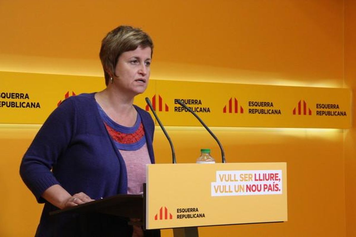 La portaveu d’ERC al Parlament, Anna Simó, en roda de premsa. La portaveu d’ERC al Parlament, Anna Simó, en roda de premsa.