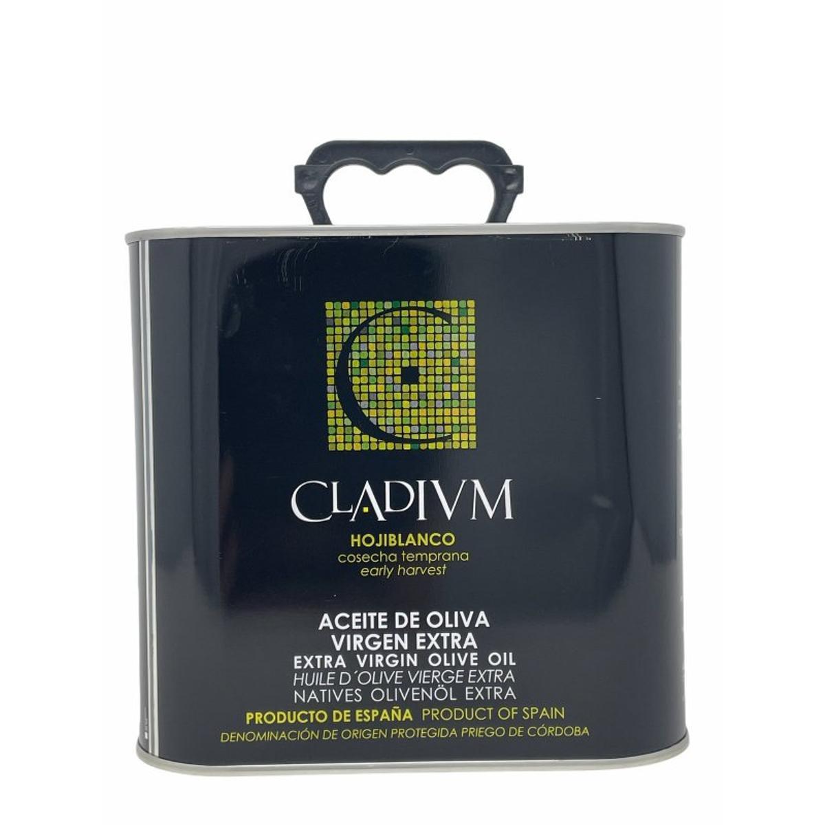 Una lata de aceite 'Cladivm', ganador del concurso Ecotrama en la categoría de frutado verde.
