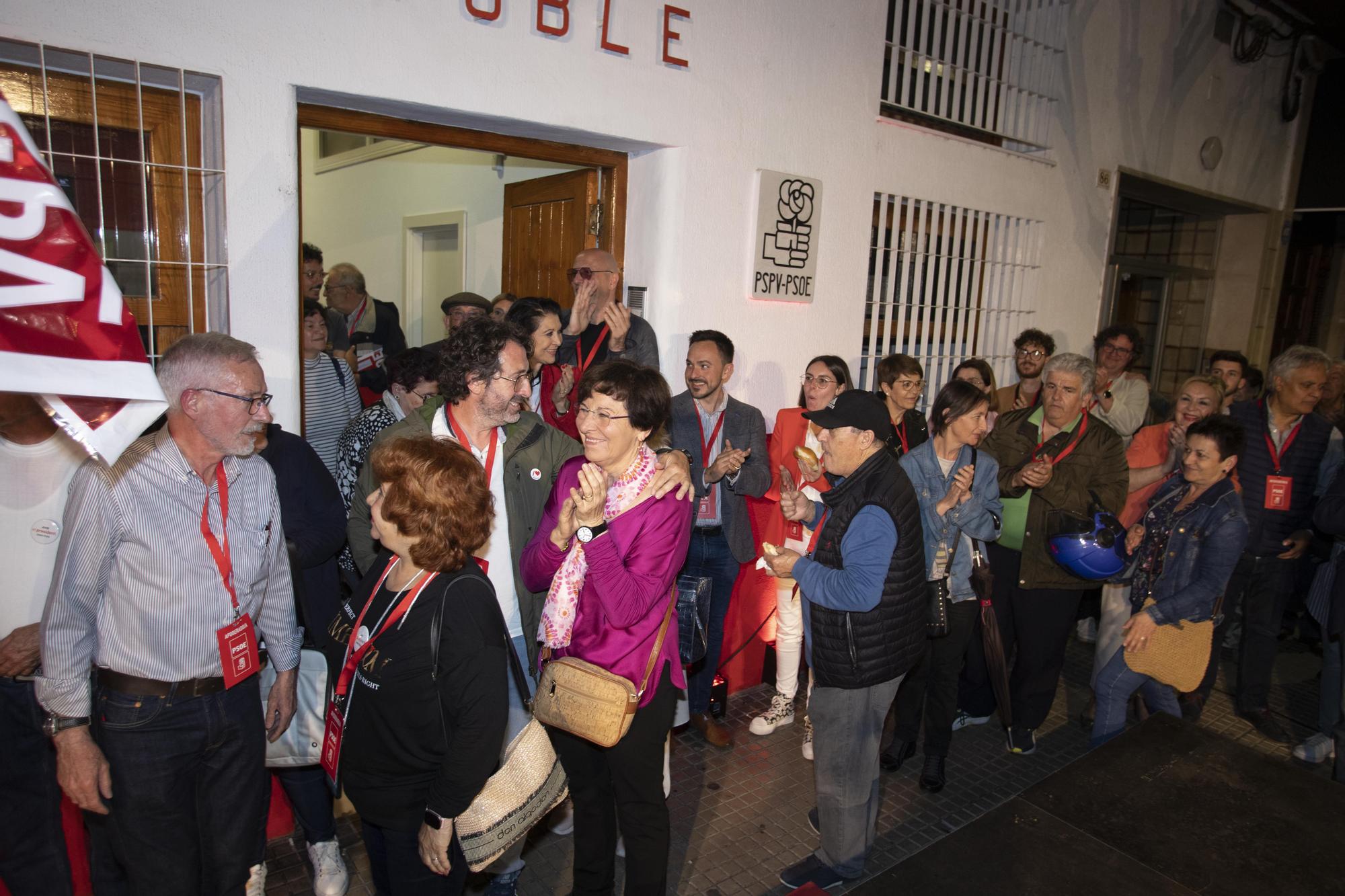 La celebración de la victoria del PSPV-PSOE de Gandia en la Casa del Poble