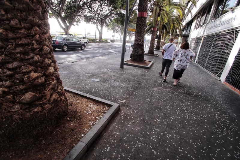 Así quedó la zona de terrazas del atropello múltiple de la Avenida de Anaga