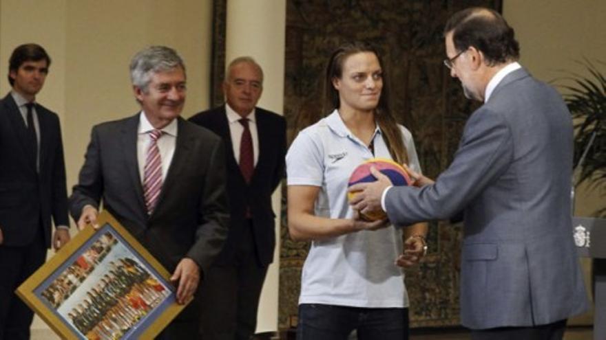 Rajoy recibe al equipo femenino de waterpolo