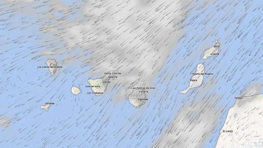 La Aemet resalta un domingo con viento fuerte y posibles lluvias débiles en el norte de Tenerife