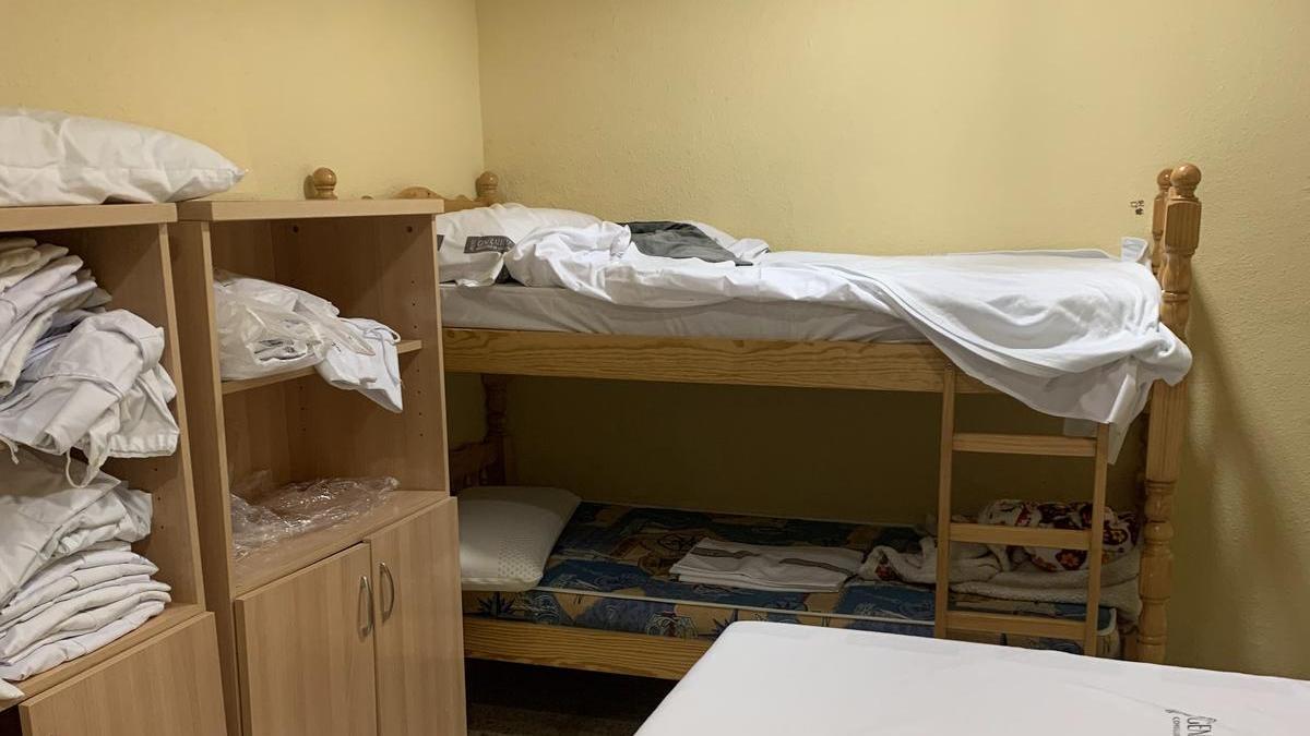 Imagen del cuarto donde duermen los médicos
