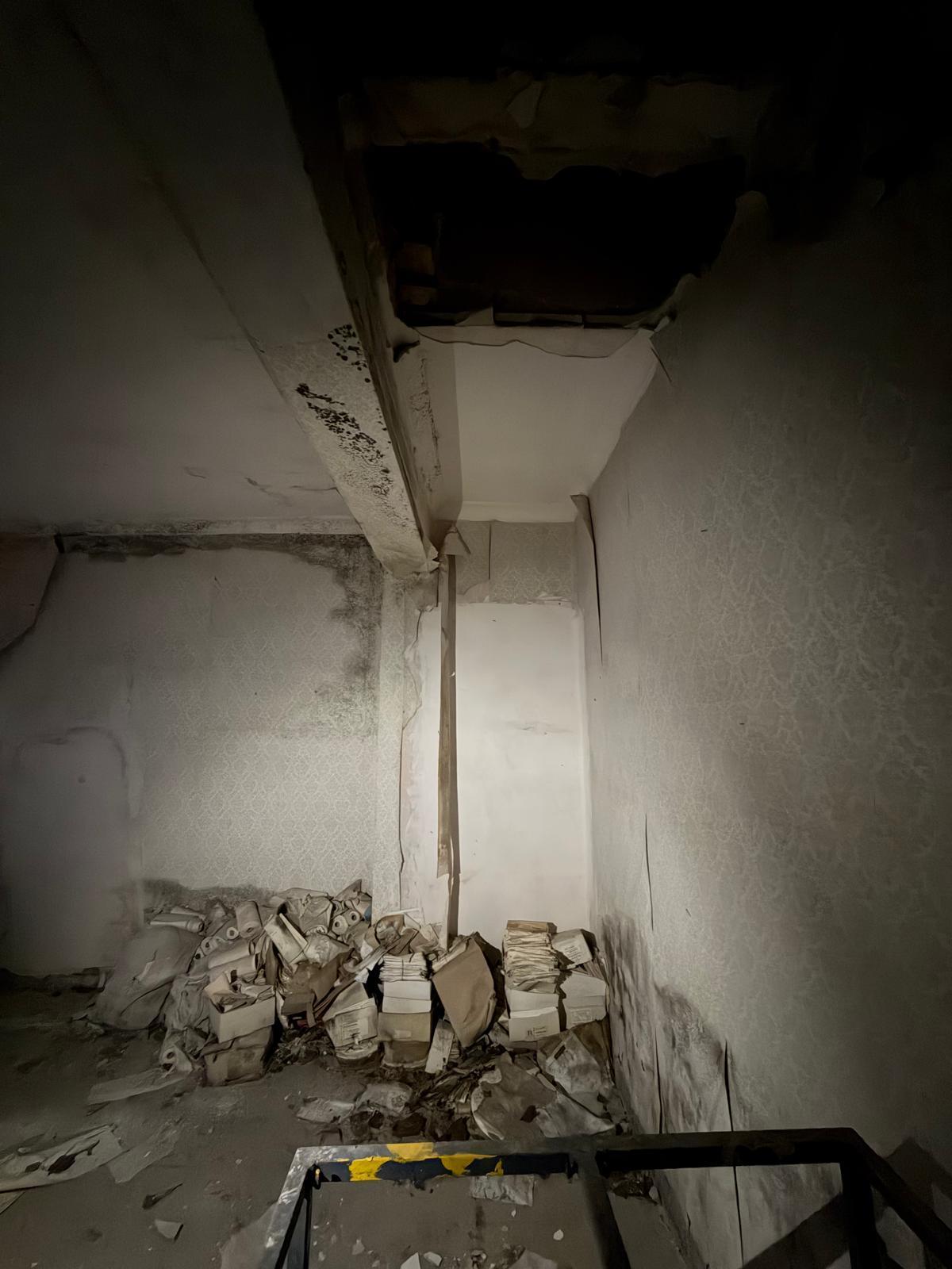 Así está el interior del antiguo edificio de Correos en Gandia