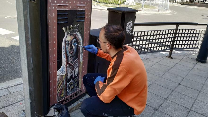 Doña Urraca protagoniza una nueva obra de arte urbano en Zamora