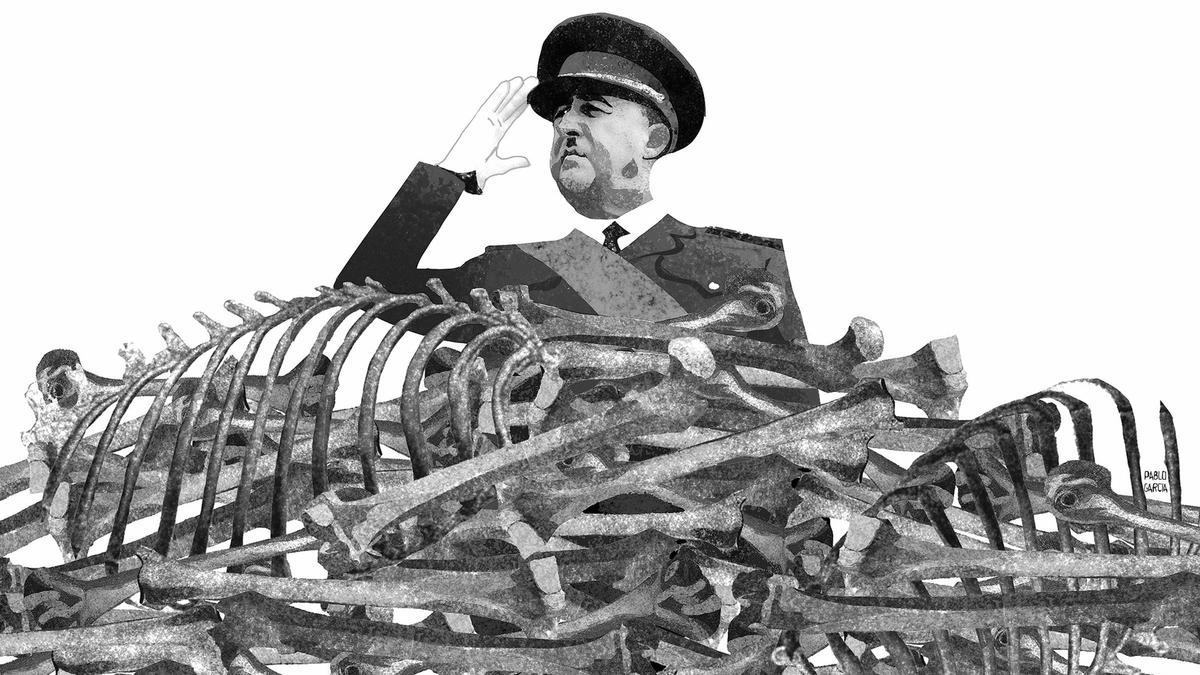 Caricatura de Francisco Franco.