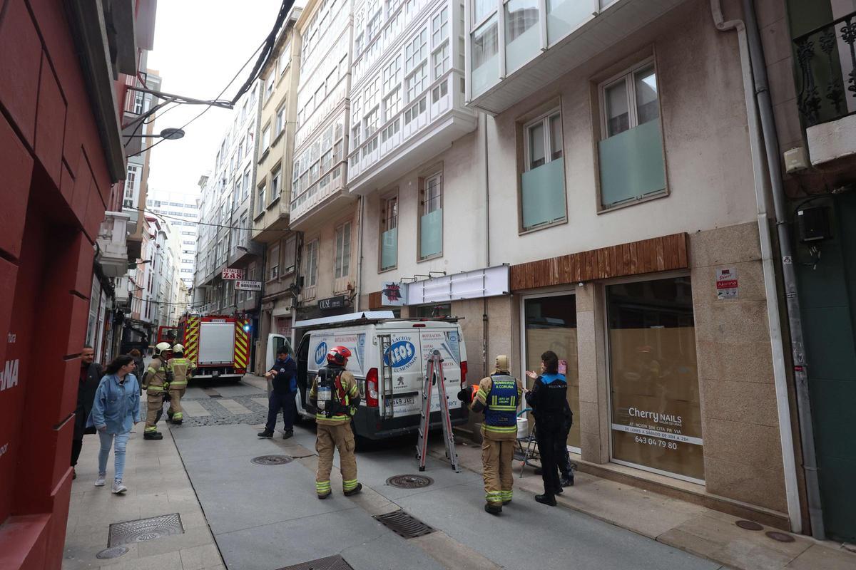 Calle Orzán, donde ocurrió el escape de gas