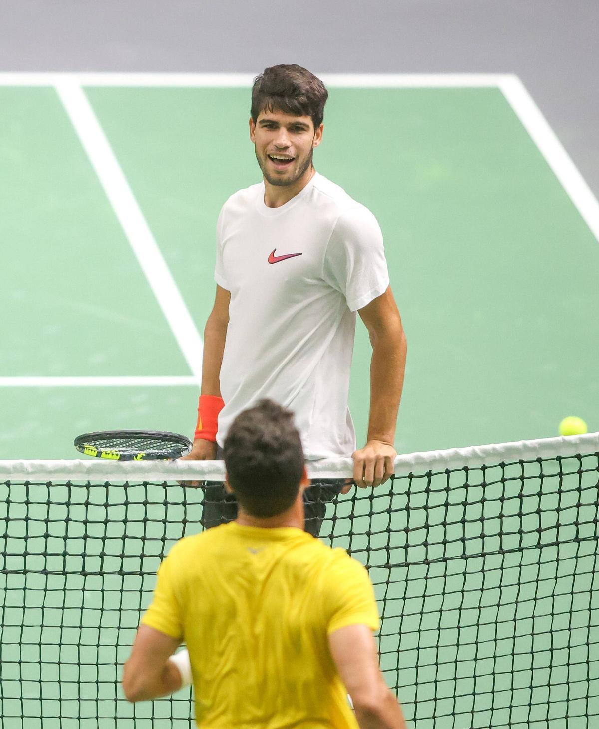 Copa Davis en València: España entrena por segundo día en La Fonteta