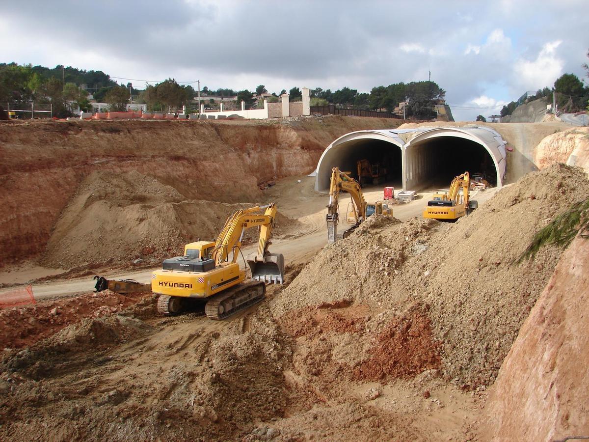 Obras del túnel de Sant Rafel.