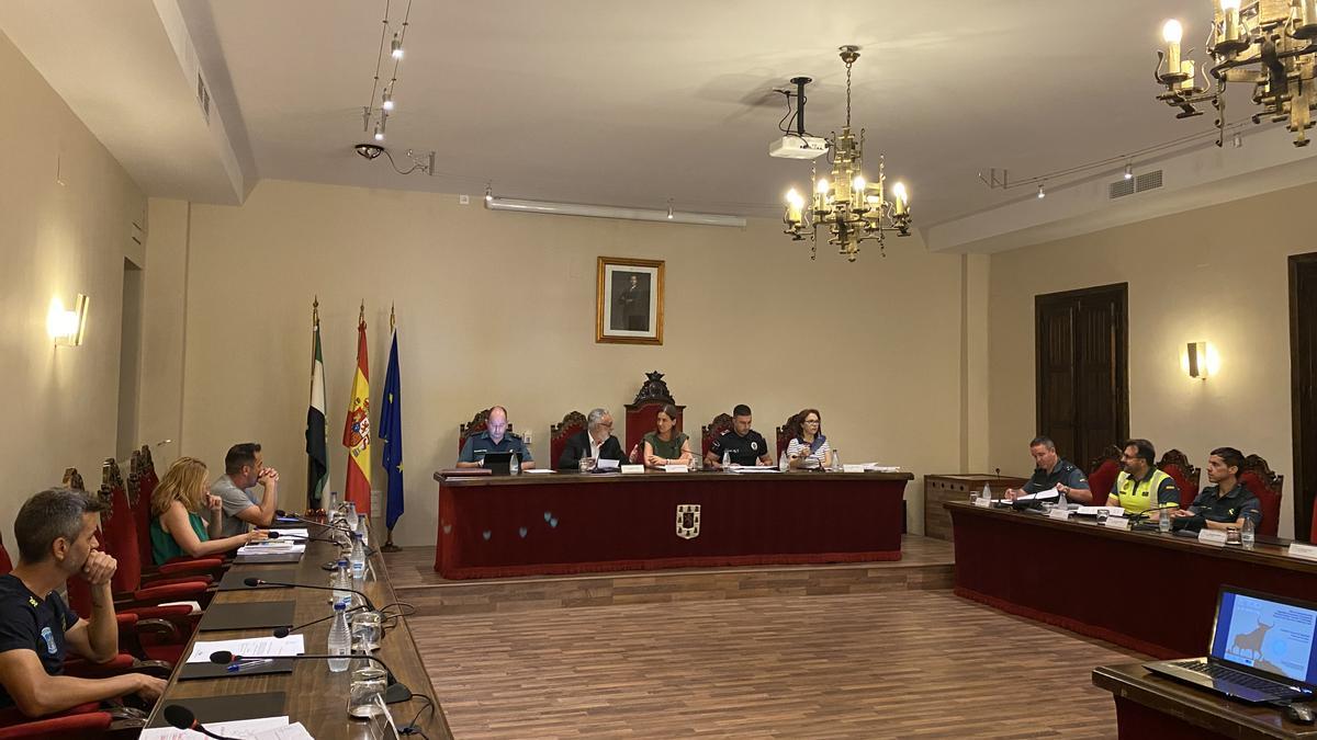 La alcaldesa y el subdelegado del Gobierno en Cáceres han presidido la Junta Local de Seguridad, ayer, en Coria.