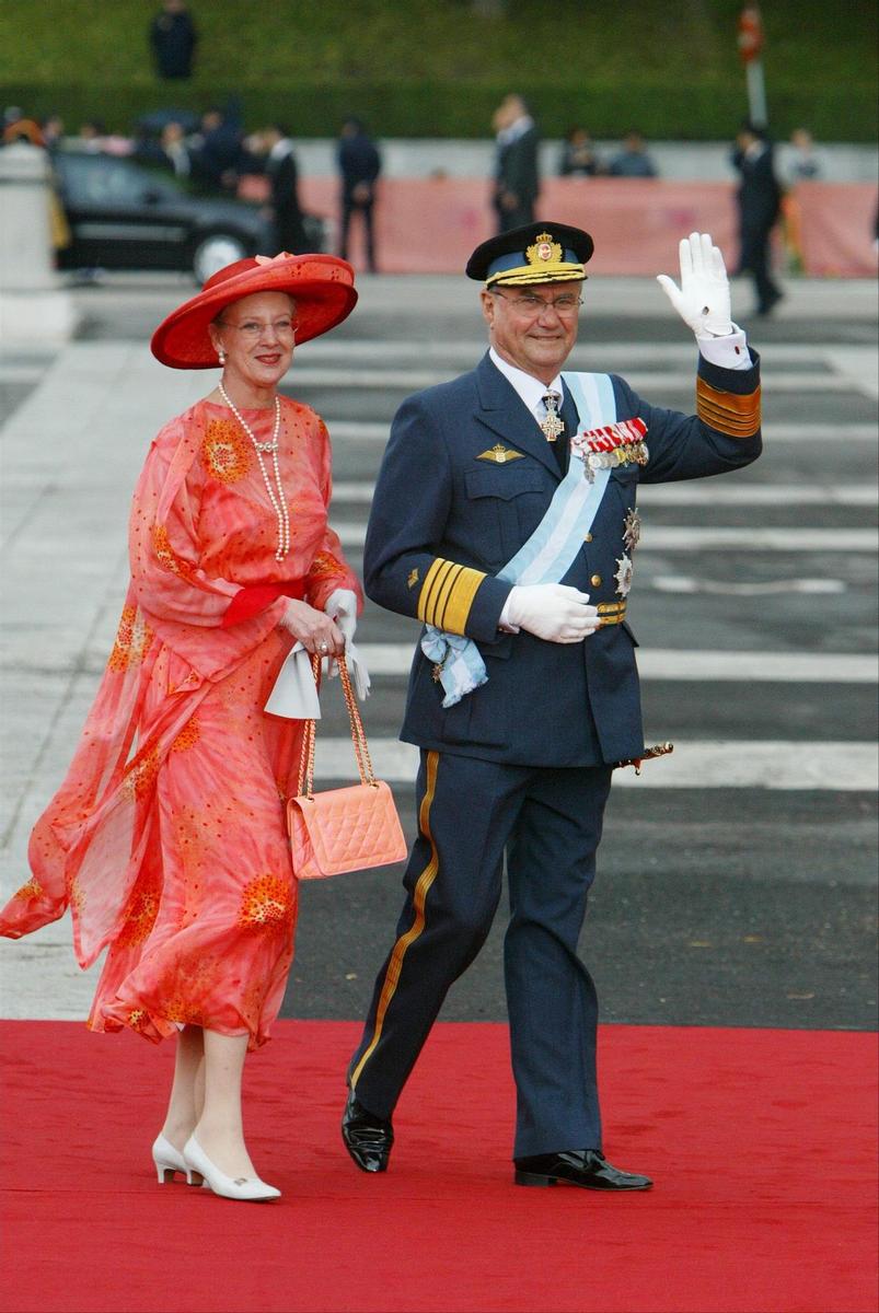 Los reyes de Dinamarca en la boda de Letizia y Felipe hace 19 años