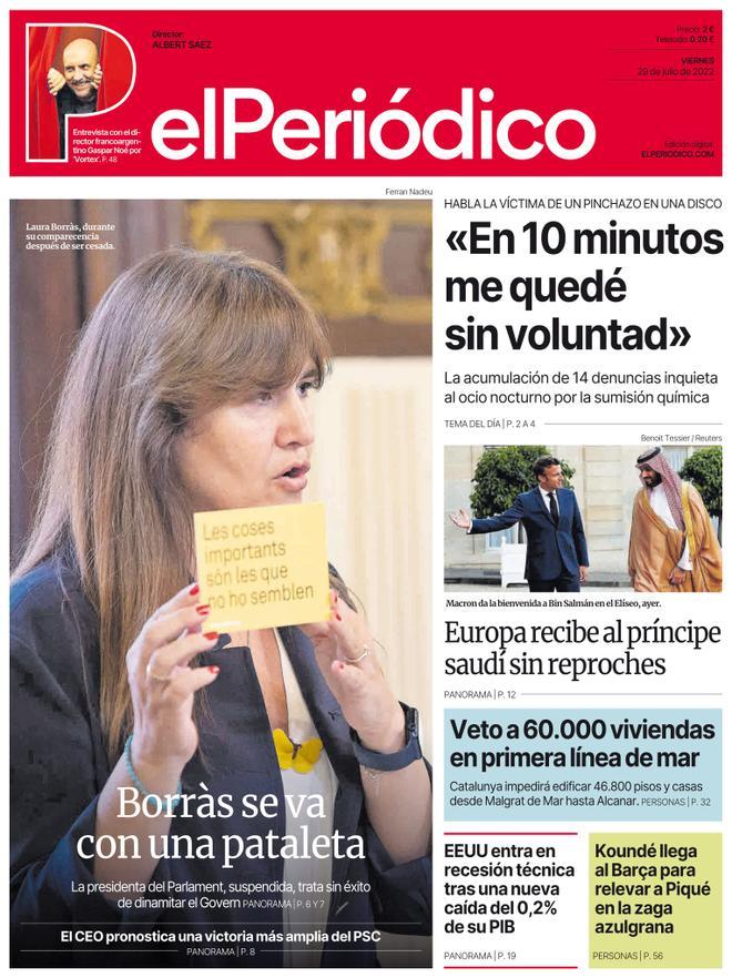 La portada d’EL PERIÓDICO del 29 de juliol del 2022