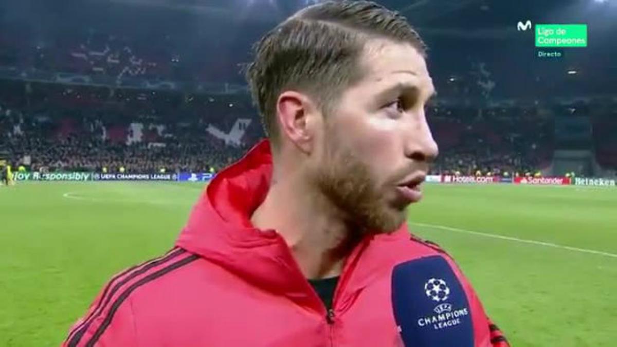 Sergio Ramos valoró el partido ante el Ajax