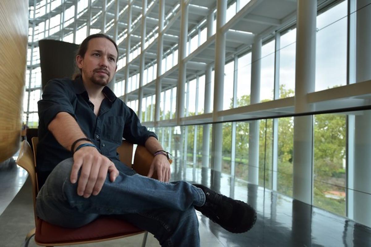 Pablo Iglesias, durant una entrevista amb l’agència AFP. Pablo Iglesias, durant una entrevista amb l’agència AFP.