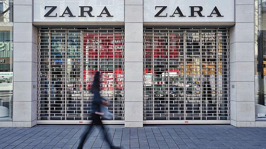 Tienda alemana de Zara, cerrada a raíz de la pandemia.
