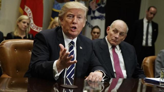 Trump, en una reunión sobre ciberseguridad en la Casa Blanca, el 31 de enero.