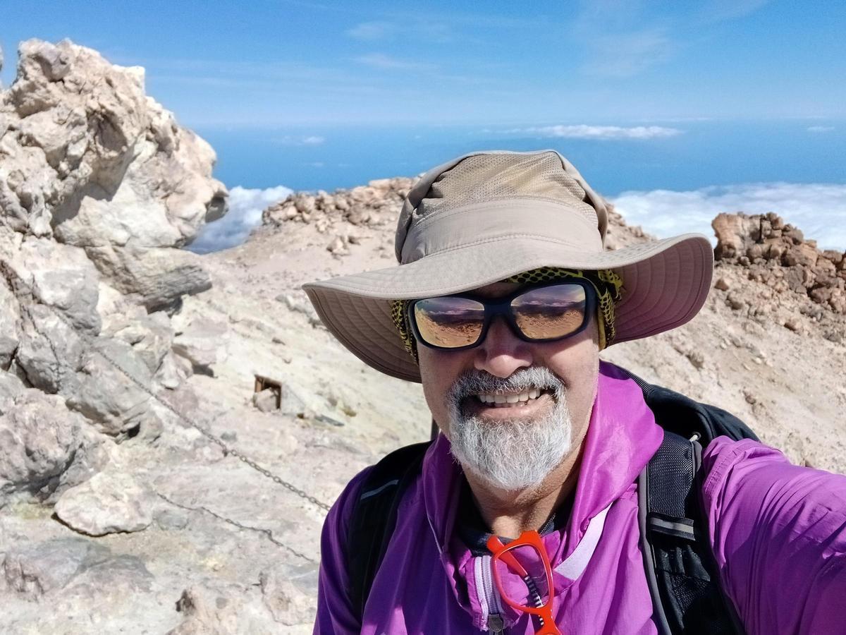 Vicente Infante, en El Teide