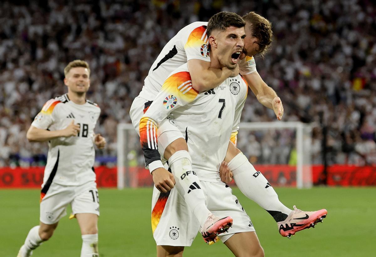 Kai Havertz celebra el gol de penalti marcado en el Alemania-Escocia de la Eurocopa 2024