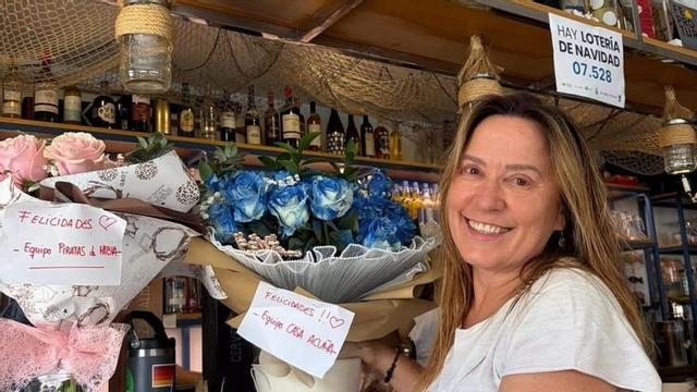 María Jesús "Susi" Acuña en la isla de Ons.