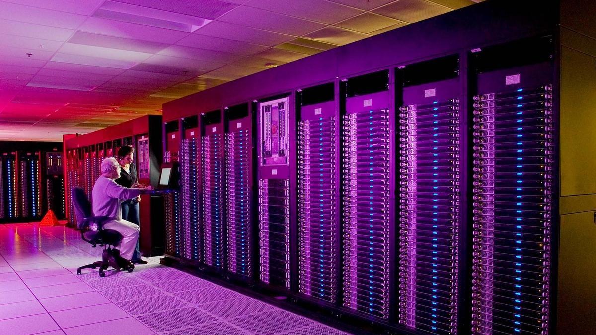 Interior de un centro de datos, en una imagen de archivo.
