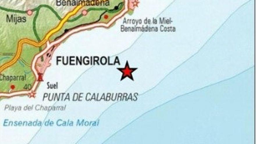 Registrado un terremoto de magnitud 3,9 en Benalmádena este lunes por la noche.