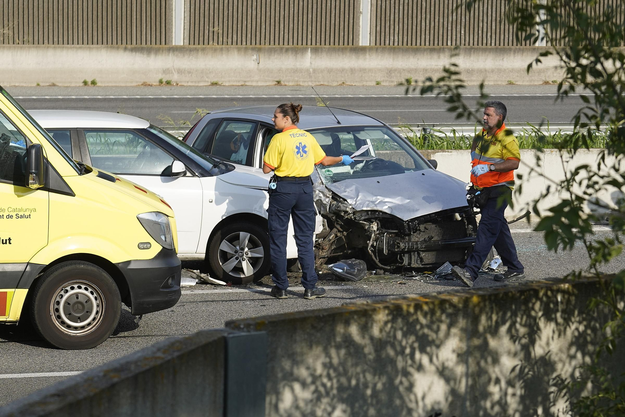 Les imatges de les cues quilomètriques a l’AP-7 per un accident múltiple a Salt