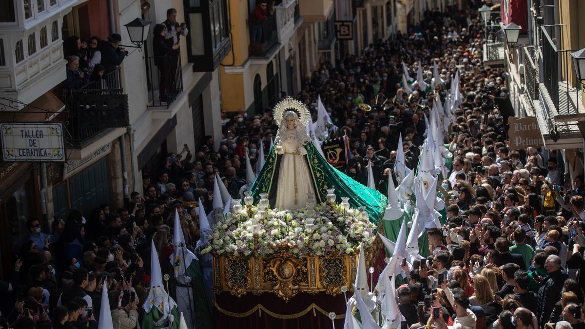 Procesion de la Virgen de la Esperanza en la Semana Santa de Zamora.