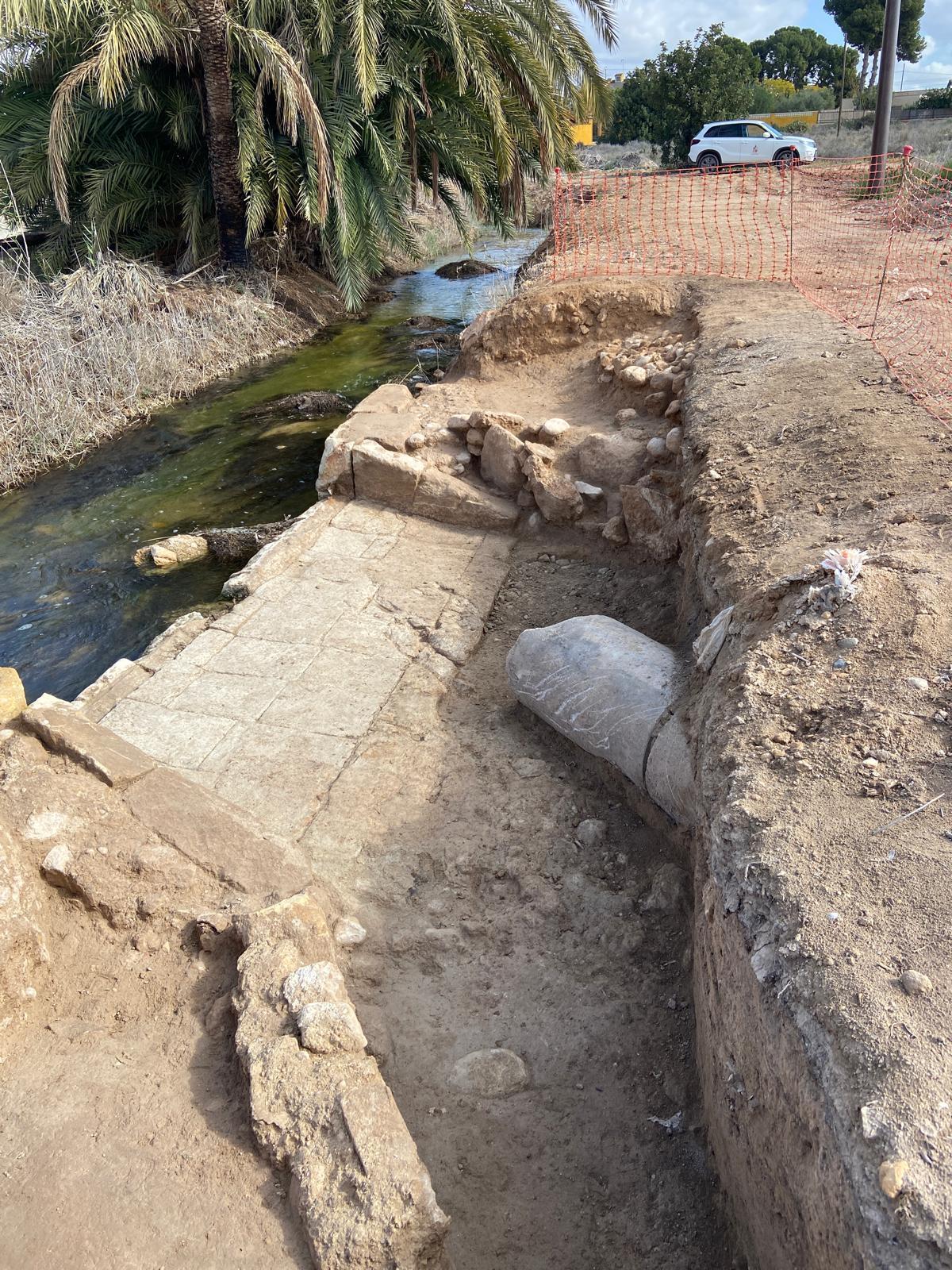 La canalización, hace unos días, sin agua.
