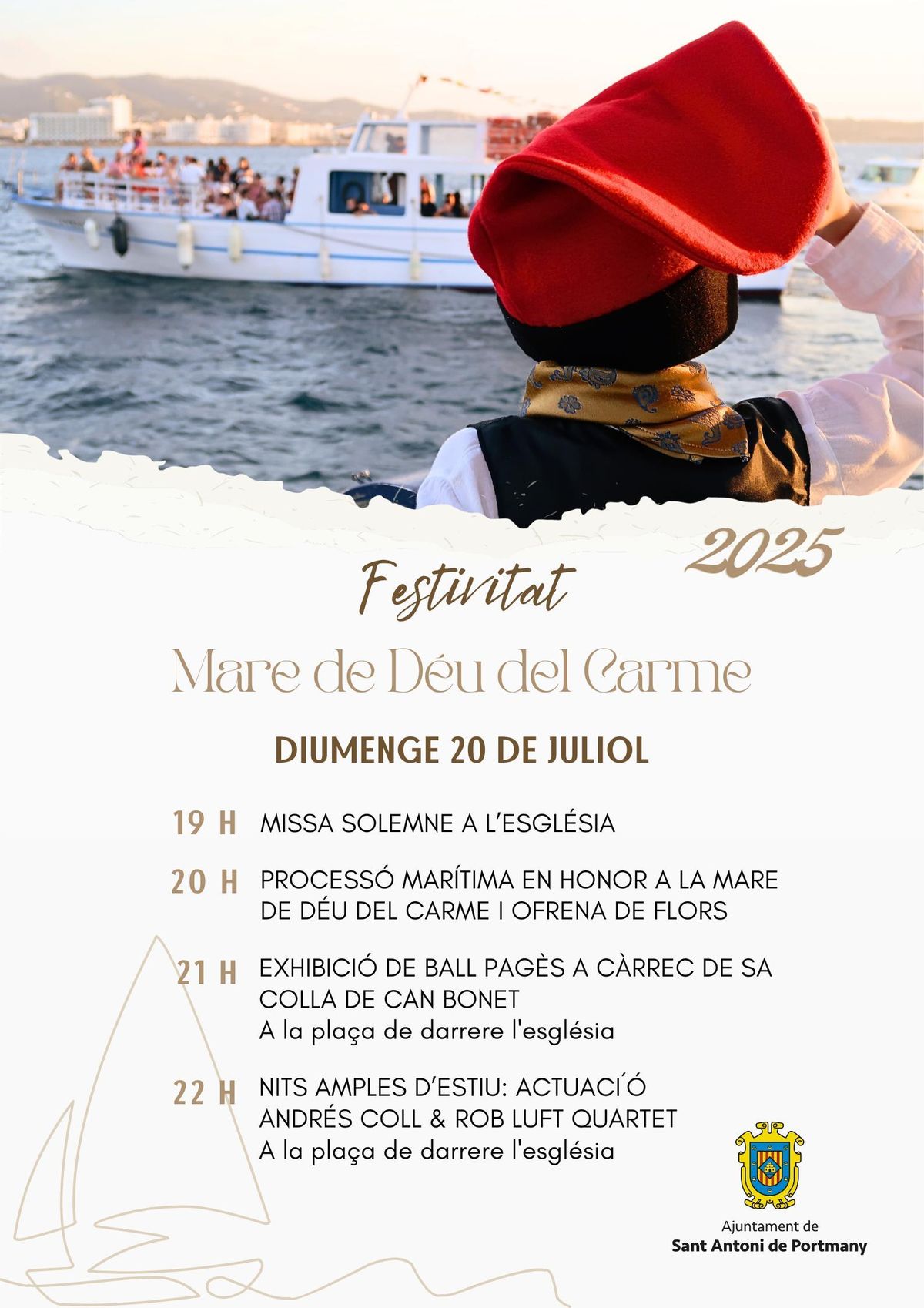 Cartel del día de la Virgen del Carmen 2025