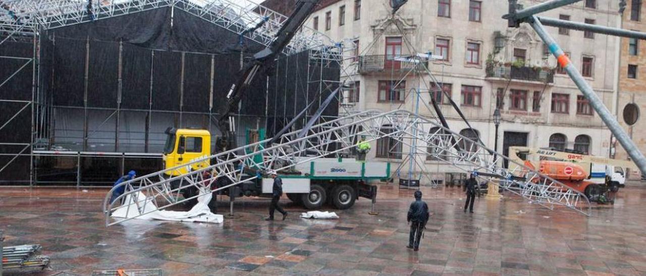 el escenario de la catedral, contra reloj.