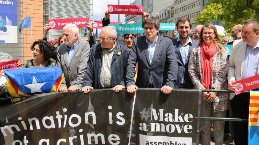 Manifestació pel final del judici de l&#039;1-O davant la Comissió Europea.