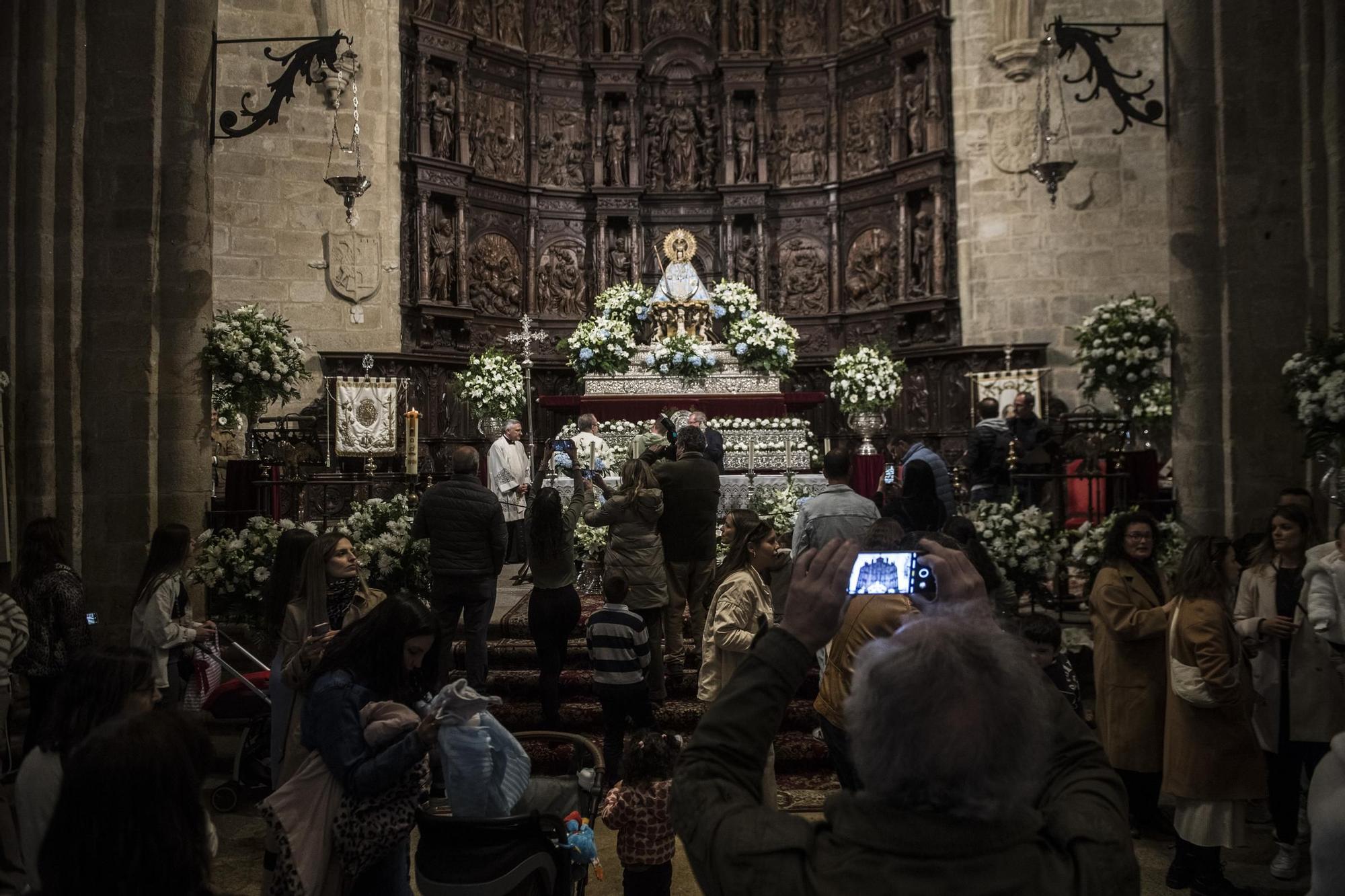 Imagen captada ayer en la concatedral de Santa María de Cáceres.