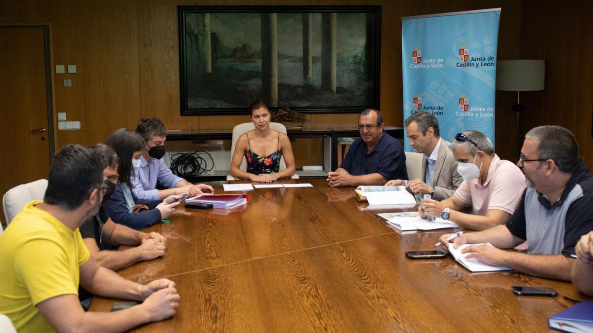 Reunión de ayer de la delegada de la Junta con las organizaciones agrarias. | Emilio Fraile