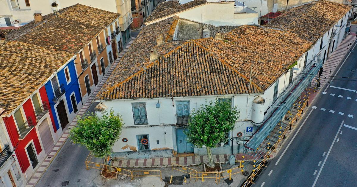 Imagen tomada con un dron del antiguo cuartel de la Guardia Civil