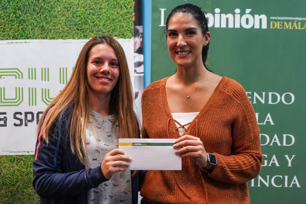 Entrega de los premios a los ganadores del V Torneo de Pádel de La Opinión de Málaga.