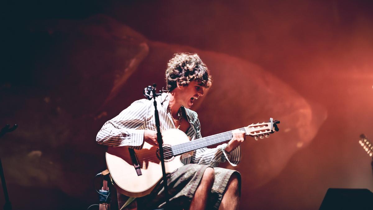 Guitarricadelafuente, en el concierto que ofreció el sábado en Lanuza.