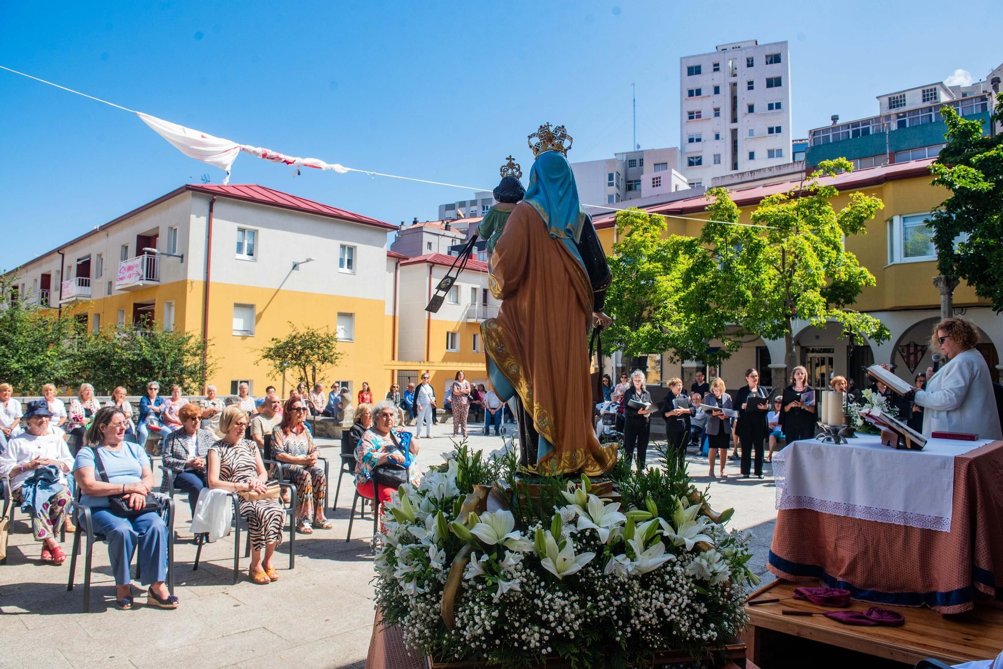 Misa en Os Mariñeiros por la Virgen del Carmen