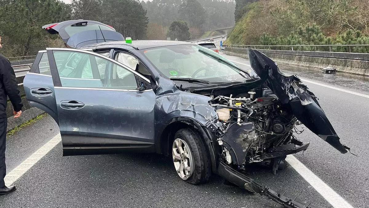 Estado en el que quedó el vehículo tras el accidente