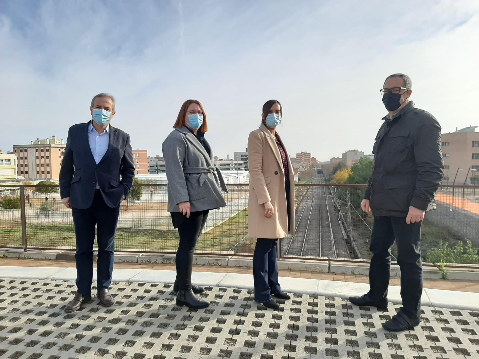 Visita de Pere Macias, cordinador del Pla de Rodalies, a Sabadell