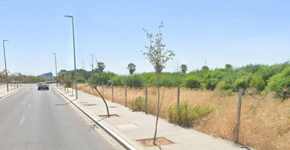 Parcela del Higuerón Sur donde Bogaris quiere levantar una nueva zona comercial en Sevilla