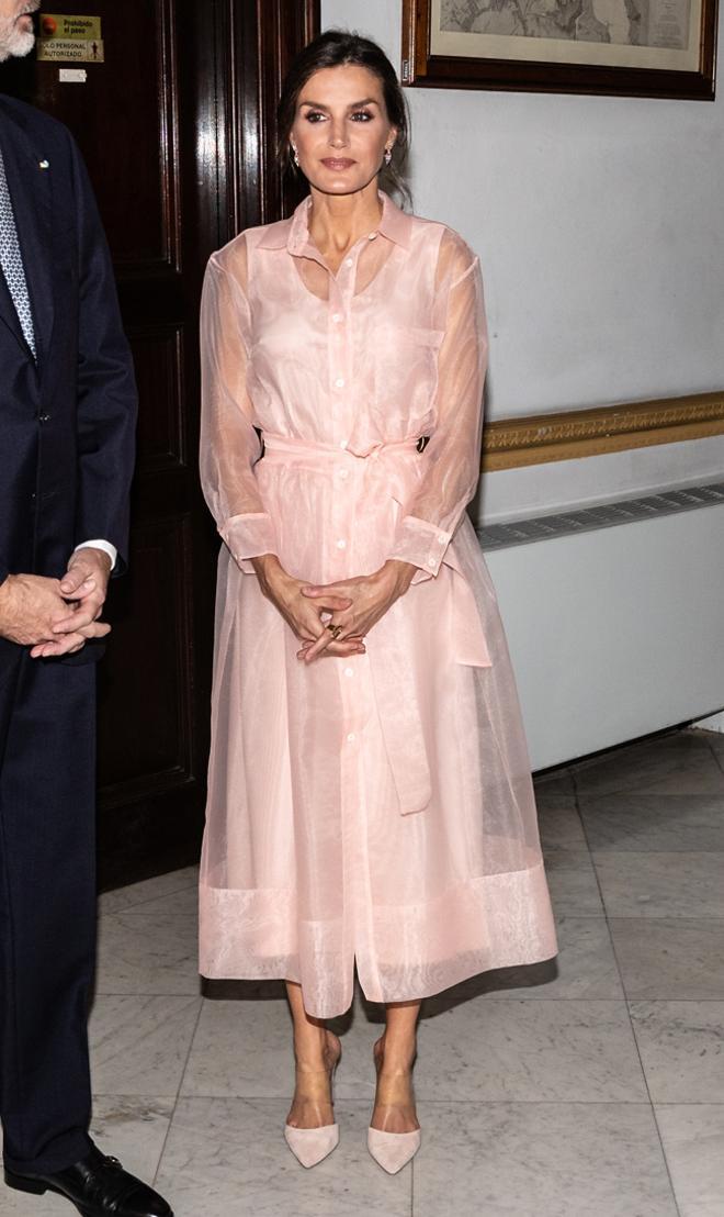 La reina Letizia, en su segunda noche en La Habana.