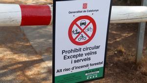 Catalunya activa l’alerta màxima per risc d’incendi en 23 municipis de cinc comarques