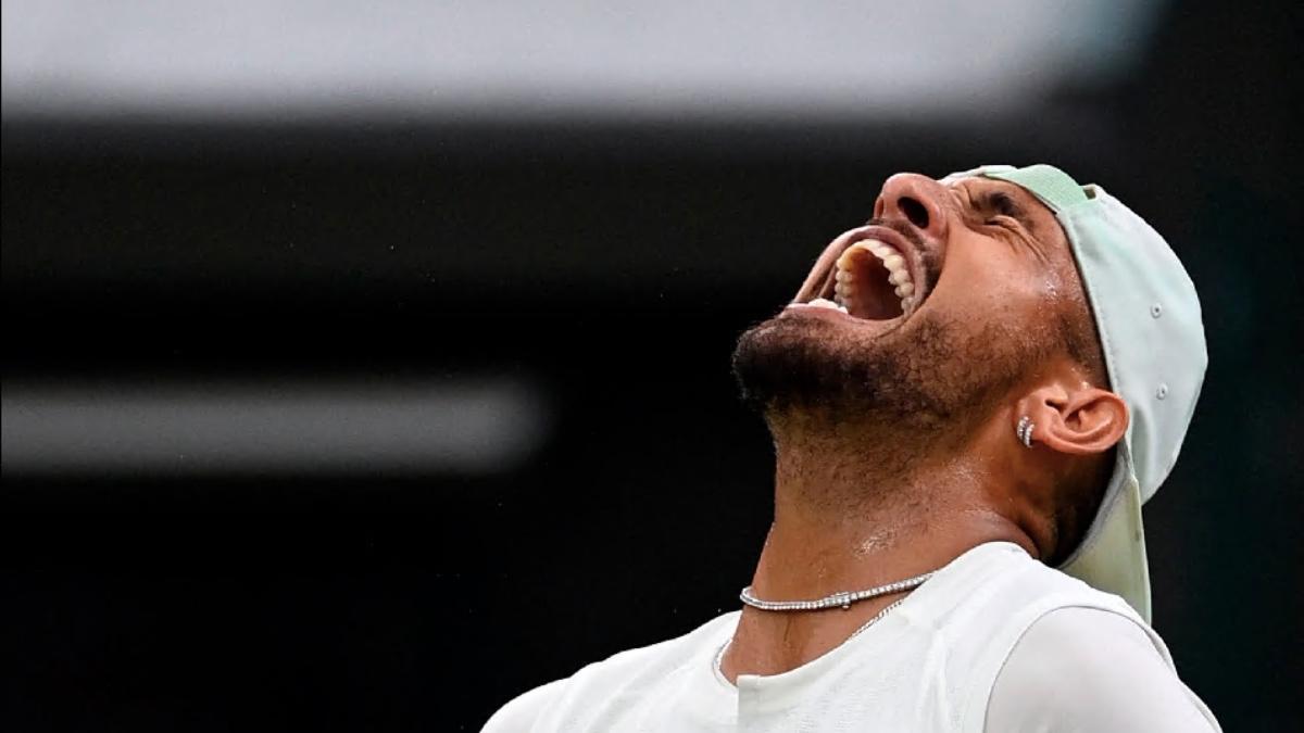 Kyrgios celebra uno de los puntos