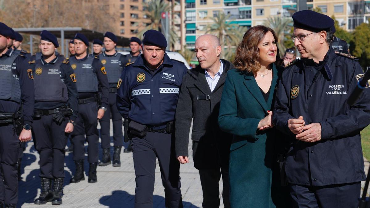 Catalá ha hablado sobre las terrazas en un acto de la Policía Local.