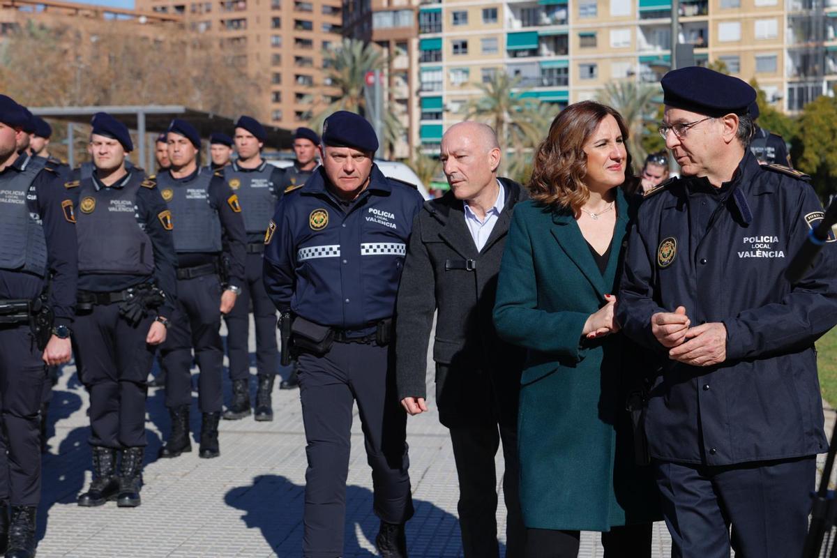 Catalá ha hablado sobre las terrazas en un acto de la Policía Local.