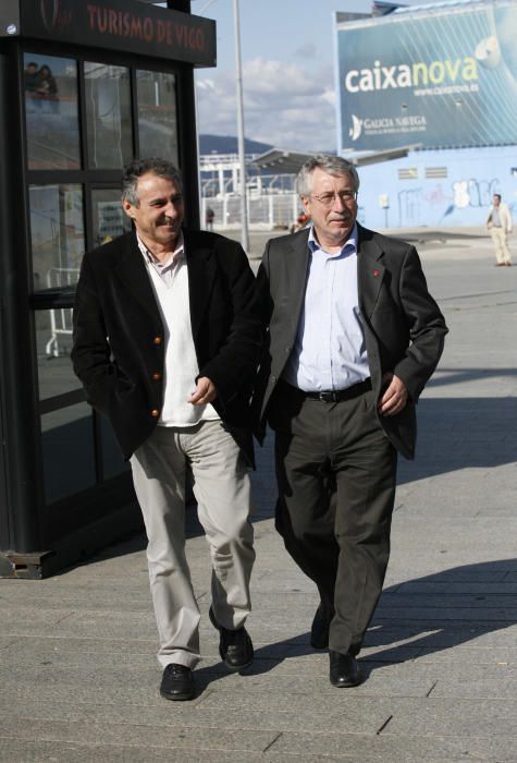 Ignacio Fernández Toxo y José Cameselle, en Vigo (2009)